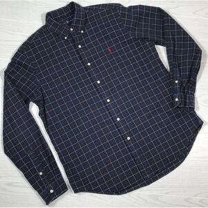 Polo Ralph Lauren Tartan Plaid Button Down Shirt Men L Long Sleeve 100% Cotton
